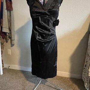 Lovely Satin Little Black dress